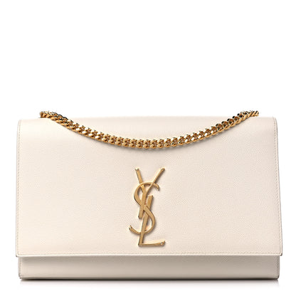 Saint Laurent Grain De Poudre Small Monogram Kate Satchel Crema Soft 1 of 13