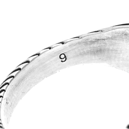 Gucci Sterling Silver GG Marmont Signet Ring 49 4.75 5 of 6