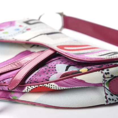 Christian Dior Canvas Filth Saddle Bag Multicolor 7 of 10