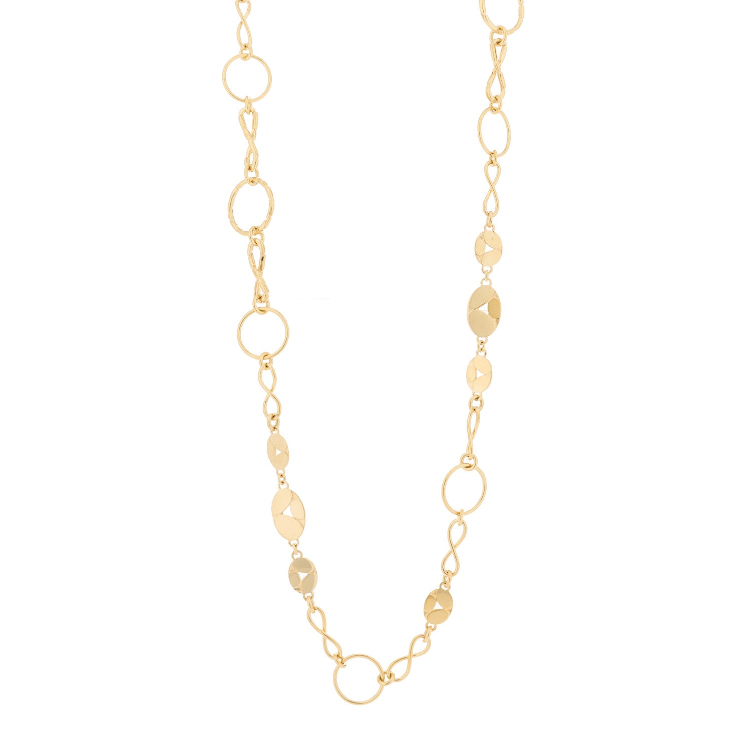 John Hardy 18K Yellow Gold Kali Round Link Infinity Necklace 1 of 5