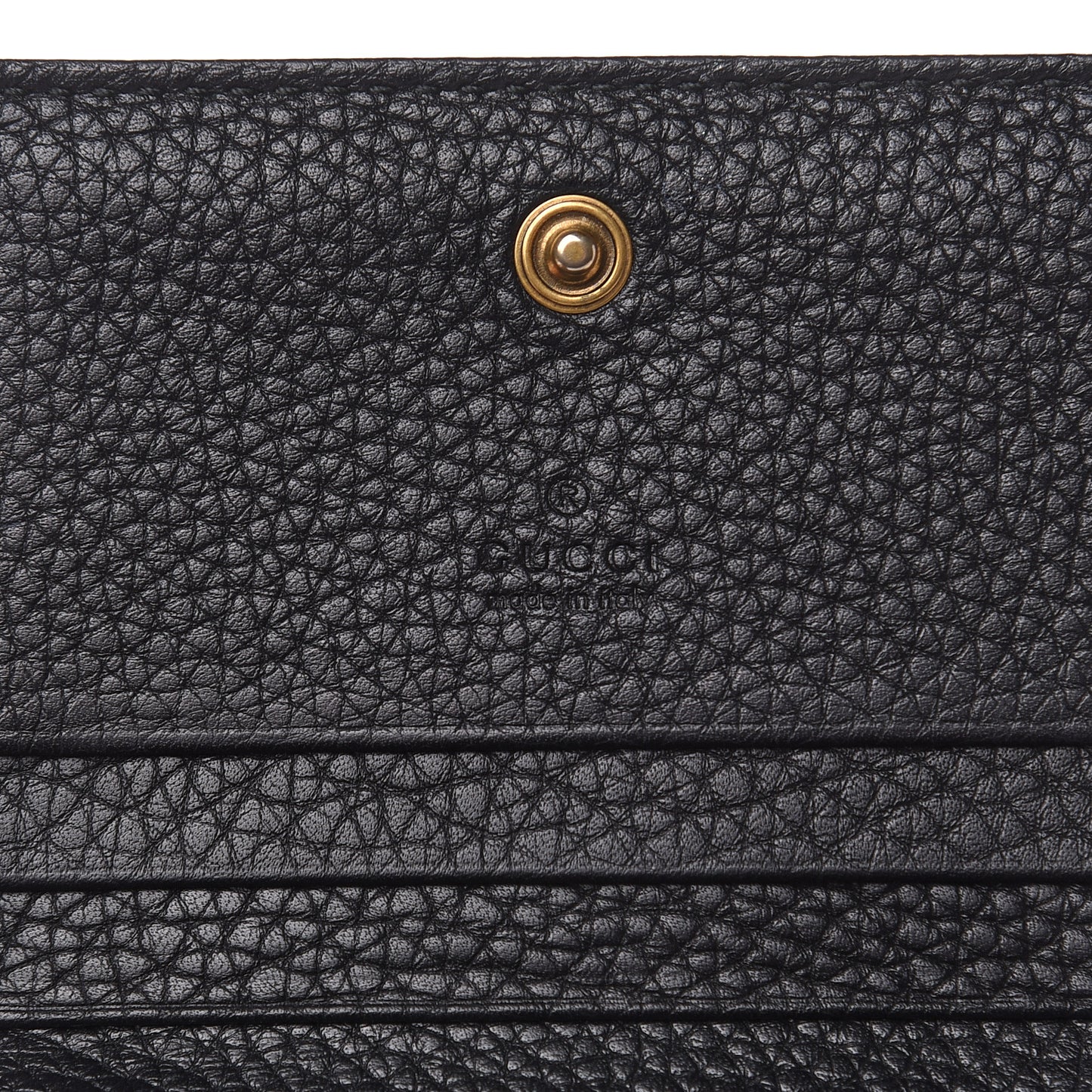 Pebbled Calfskin Animalier Tiger Card Case Black