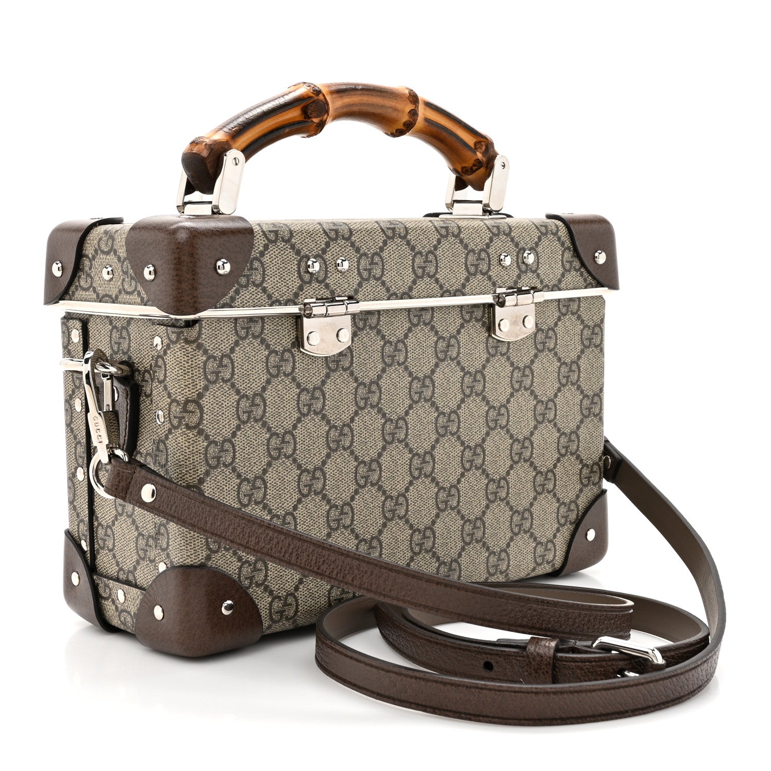 Gucci GG Supreme Monogram Globe-Trotter Beauty Case Brown 3 of 10
