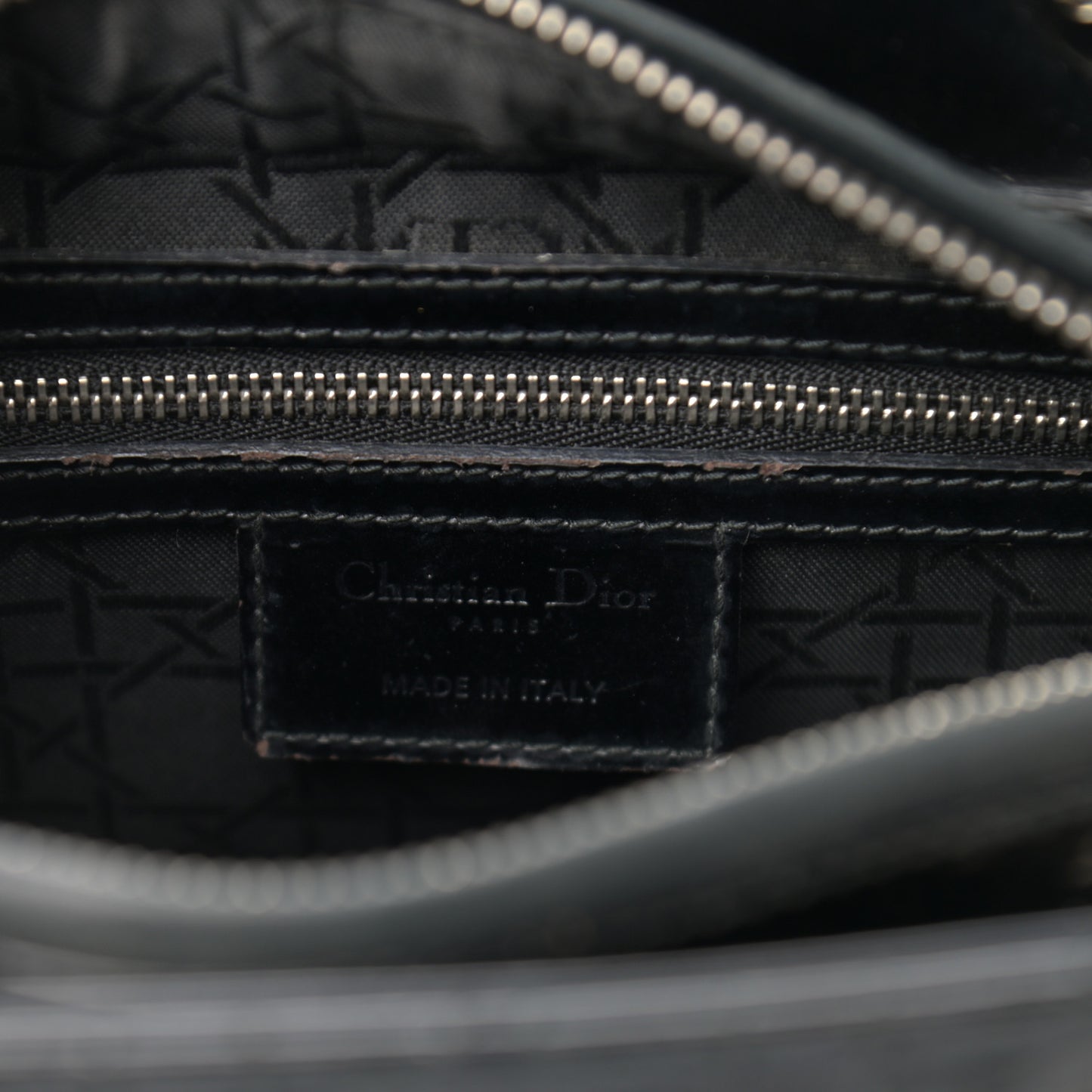 Patent Cannage Medium Lady Dior Black