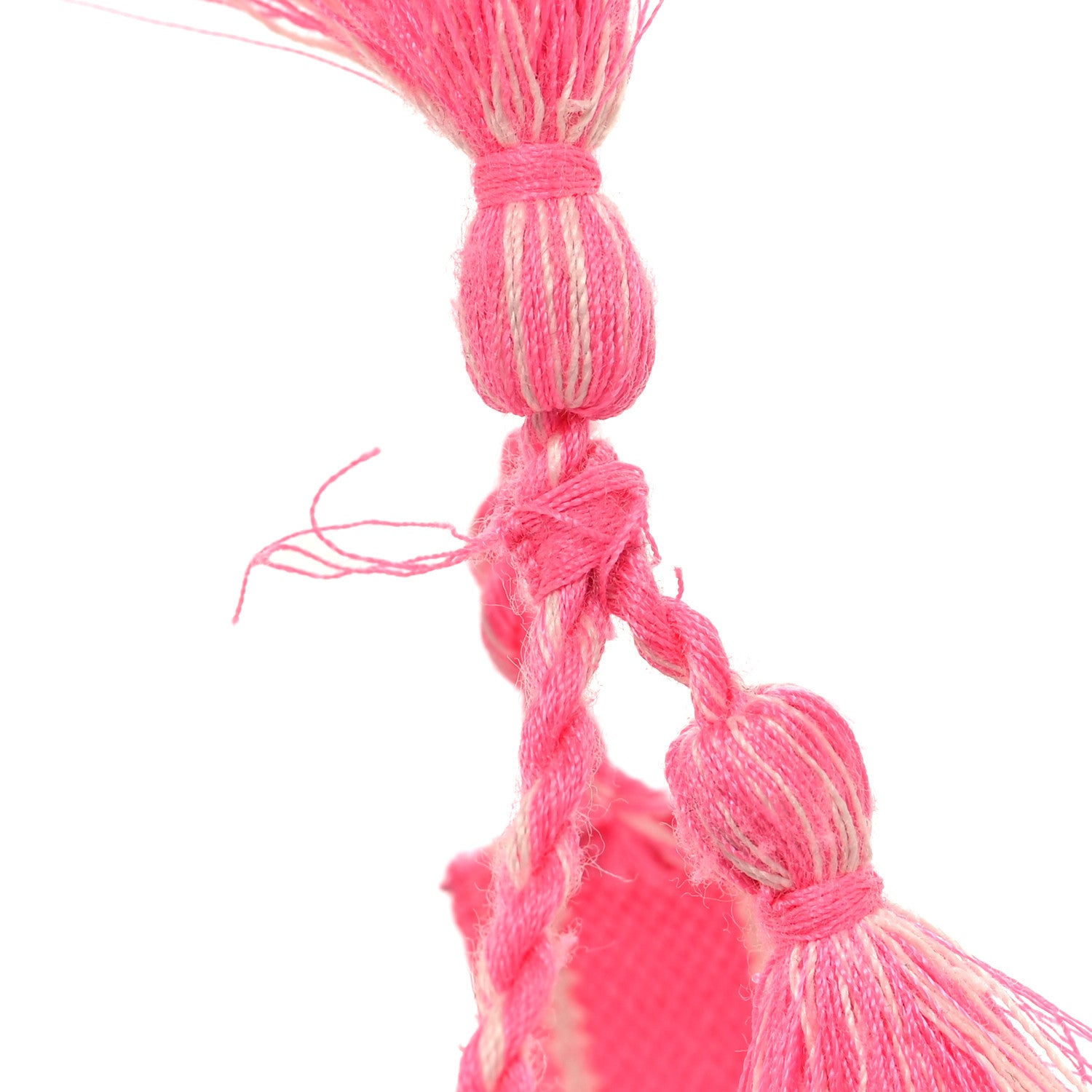 Christian Dior Woven Cotton Saint Tropez Friendship Bracelet Hot Pink 4 of 4