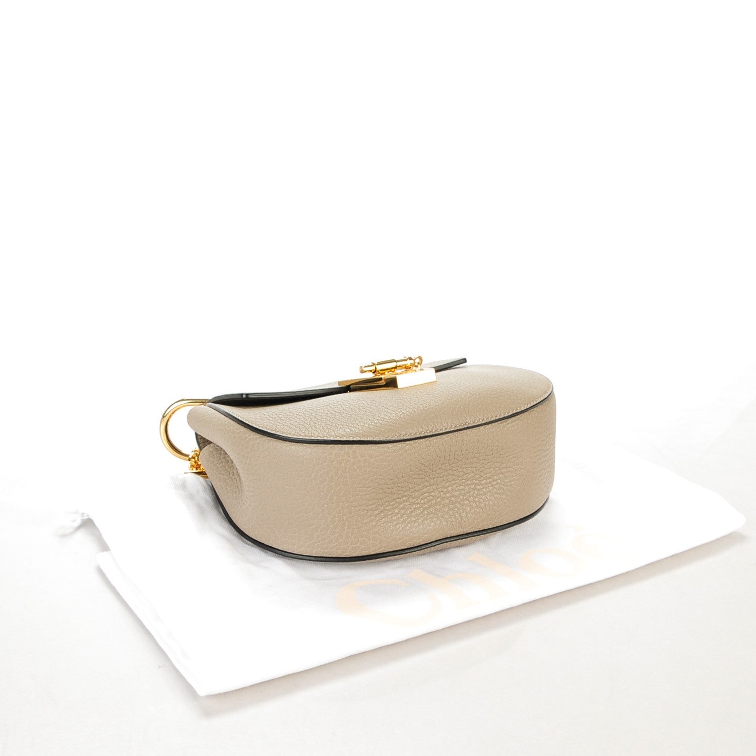 Chloe Grained Lambskin Mini Drew Shoulder Bag Motty Grey 4 of 8