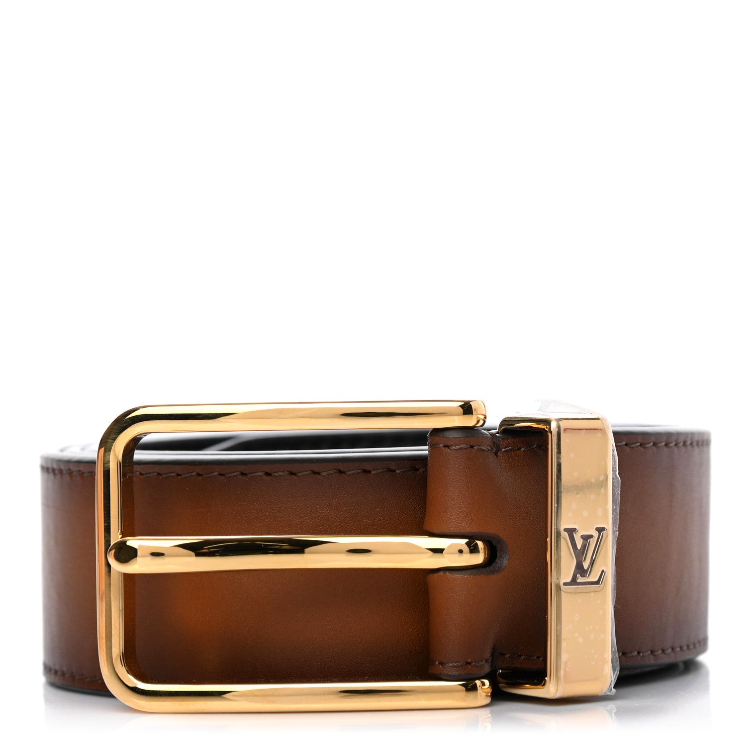 Louis Vuitton Calfskin 35mm Pont Neuf Belt Cognac 1 of 6