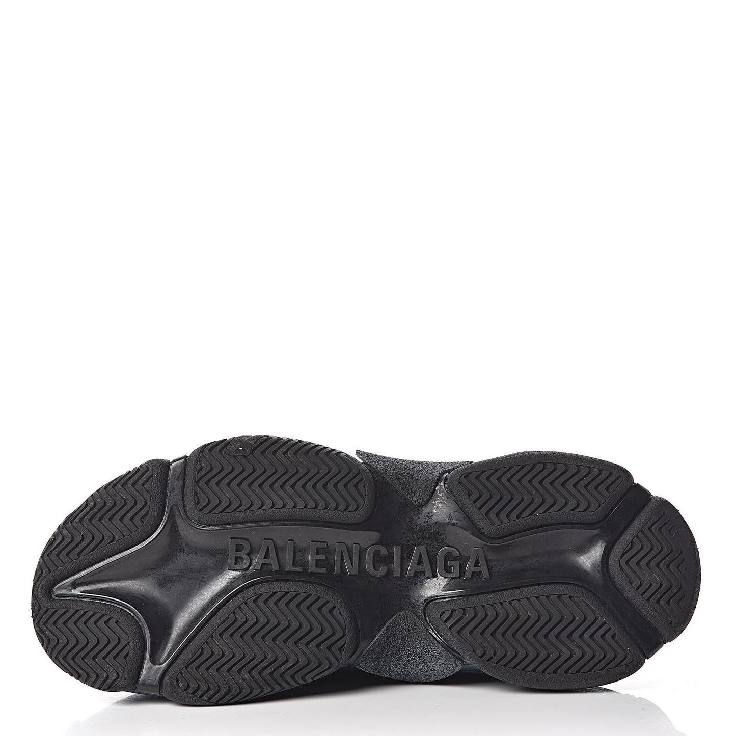 Nylon Suede Womens Triple S 2.0 Sneakers 40 Black