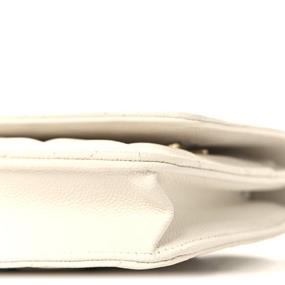 Chanel Caviar Quilted Wallet On Chain WOC White 11 of 12