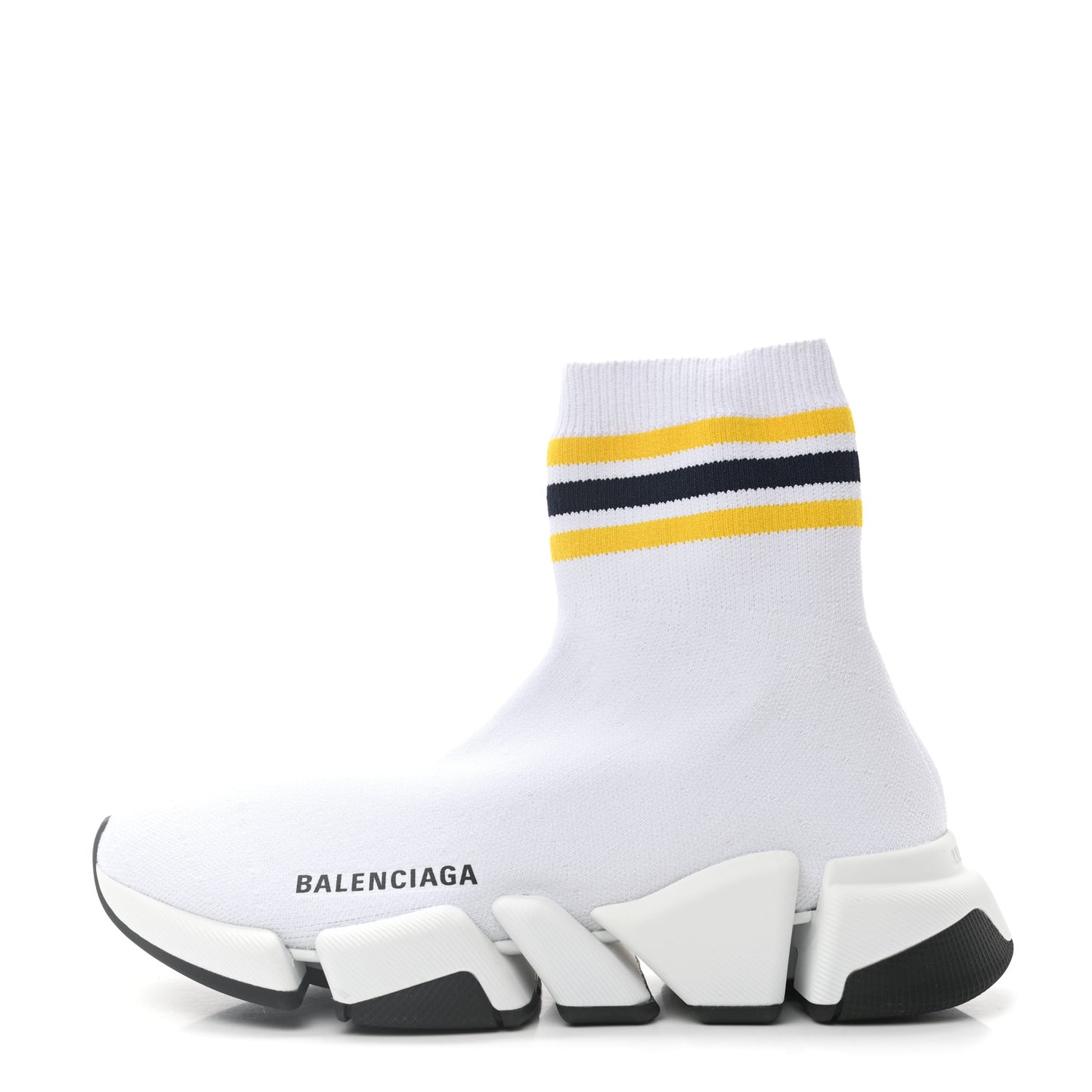 Technical 3D Recycled Knit Striped Womens Speed 2.0 Sneakers 37 White Multicolor