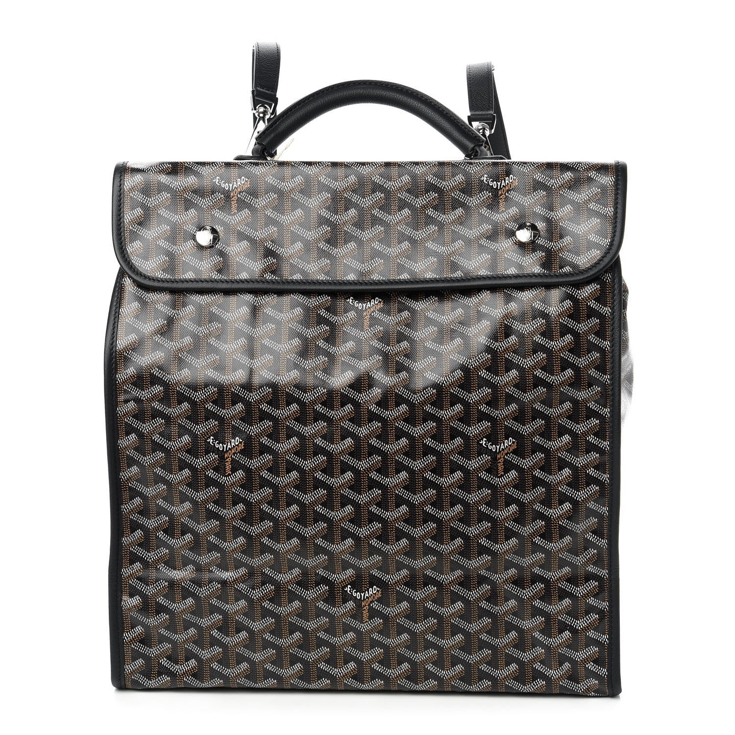 Goyard Goyardine Saint Leger Soft Briefcase Backpack Black 1 of 9