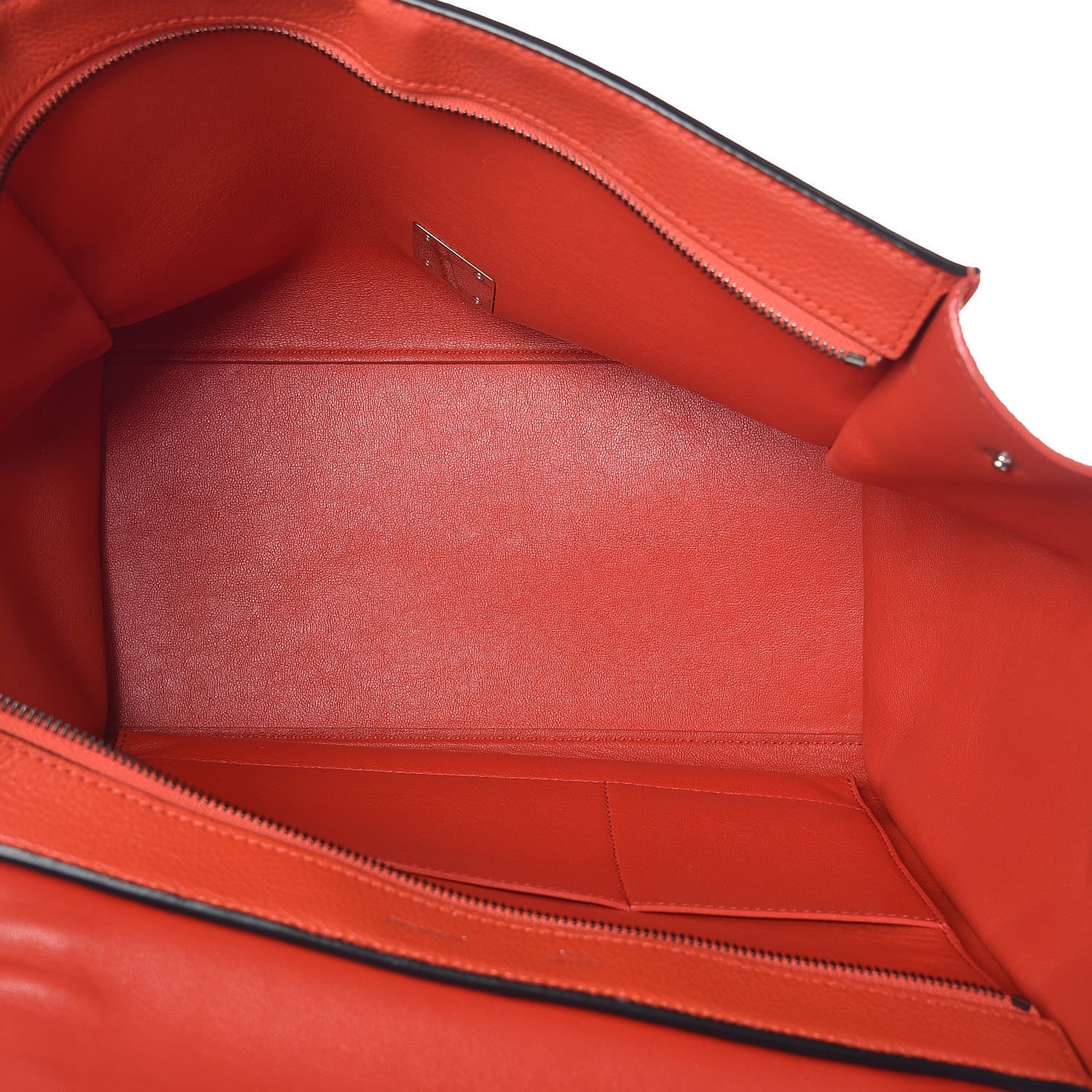 Celine Drummed Calfskin Suede Medium Trapeze Vermillion 6 of 13