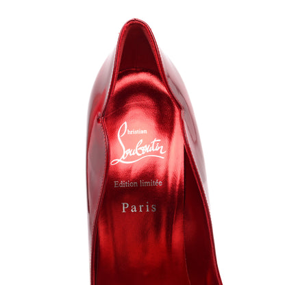 Christian Louboutin Metallic Patent Psychic Crystal Strass Hot Chick Pumps 38.5 Loubi 7 of 7