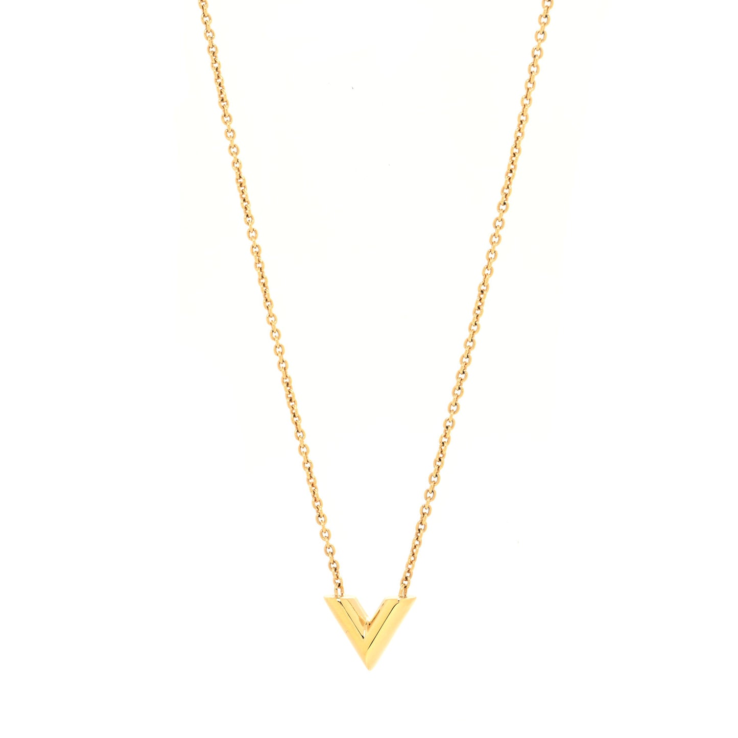 Brass Essential V Necklace Gold