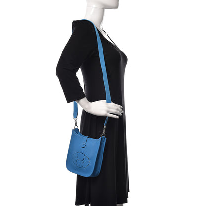 Hermes Taurillon Clemence Evelyne TPM Bleu Zanzibar 2 of 11