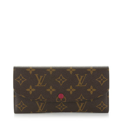 Louis Vuitton Monogram Emilie Wallet Fuchsia 1 of 7