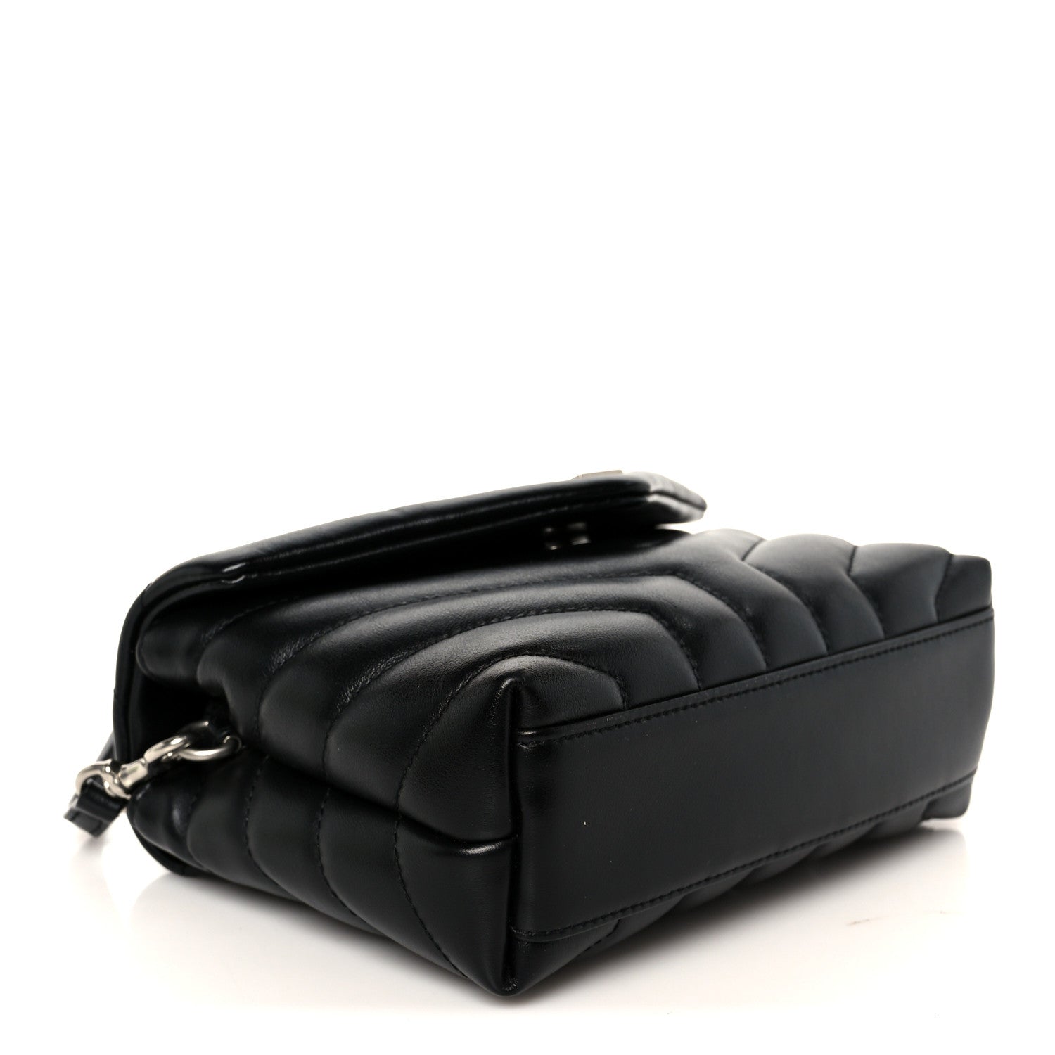 Saint Laurent Calfskin Y Quilted Monogram Toy Loulou Crossbody Bag Black 4 of 11