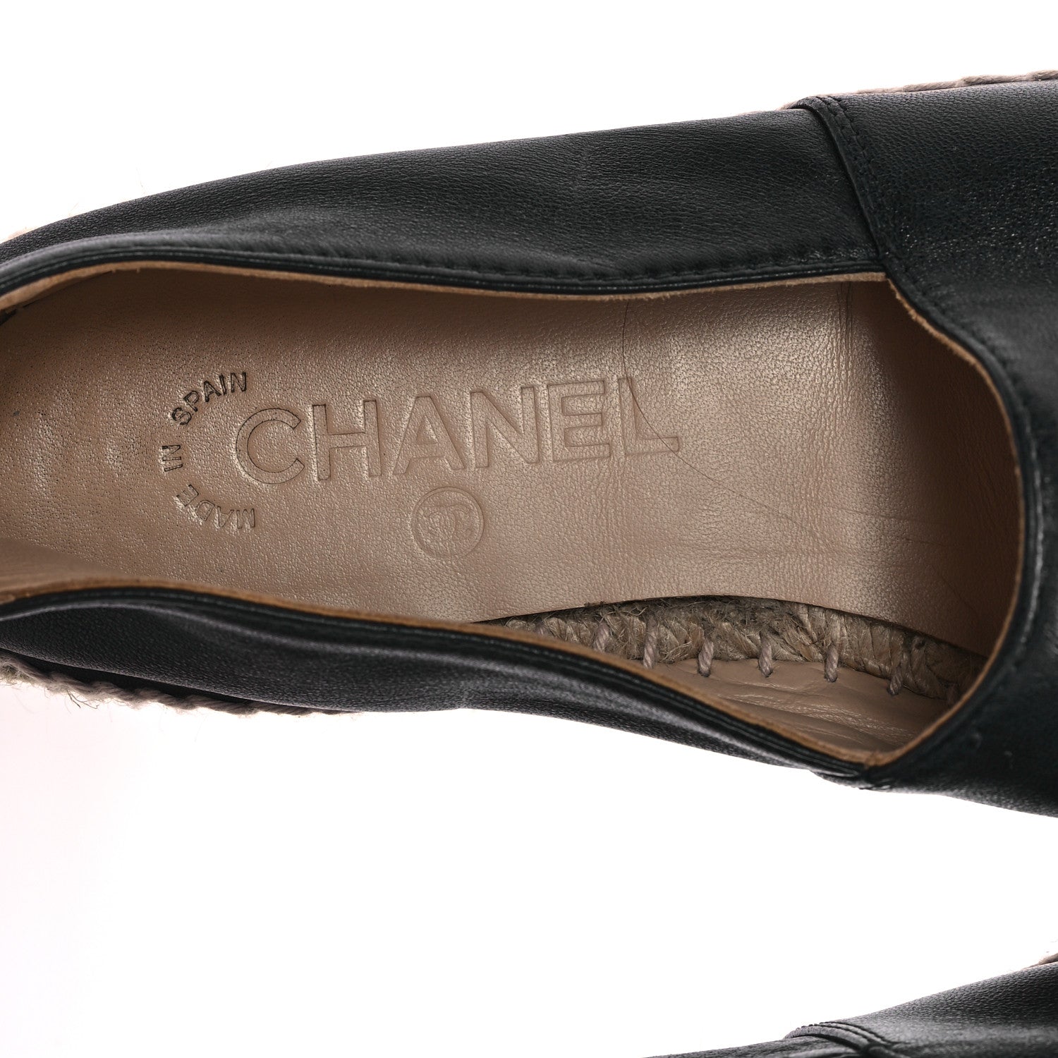 Chanel Lambskin CC Espadrilles 39 Black 8 of 10