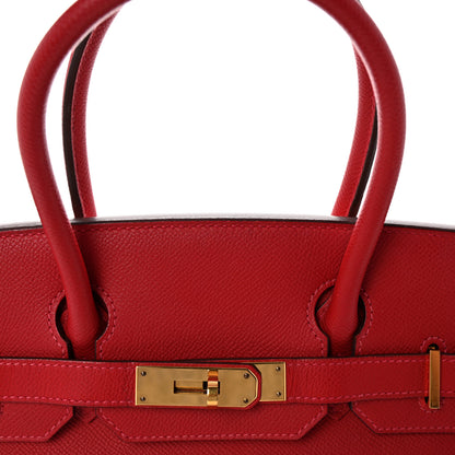 Hermes Epsom Birkin 30 Rouge Casaque 8 of 10