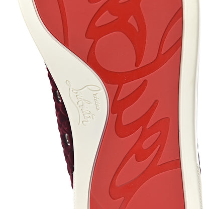 Christian Louboutin Velvet Mens Louis Orlato Flat Sneakers 41.5 Rouge Imperial 6 of 11