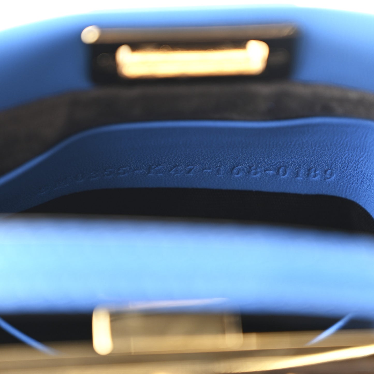Shiny Nappa Micro Peekaboo Iconic Satchel Blue Royal