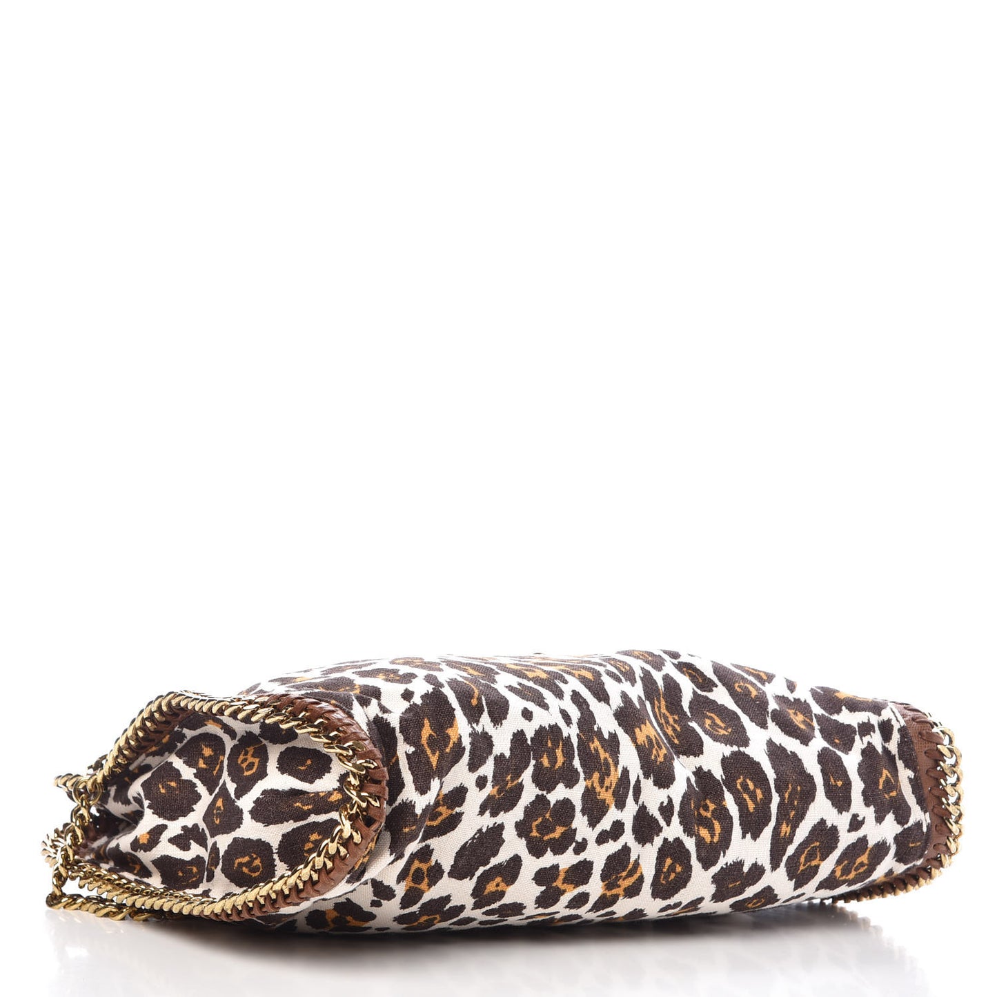 Linen Leopard Falabella Fold Over Tote Fawn