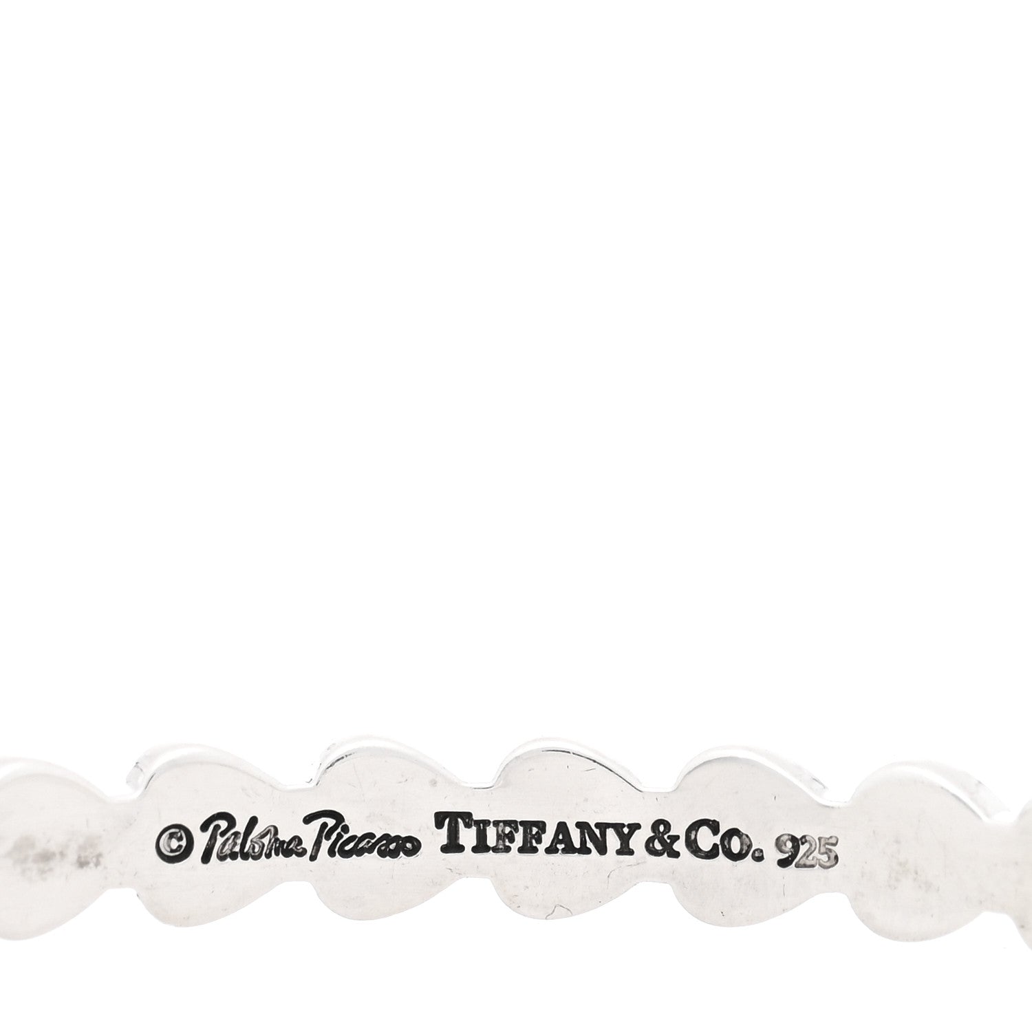 Tiffany Sterling Silver Heart Hoop Earrings 4 of 5