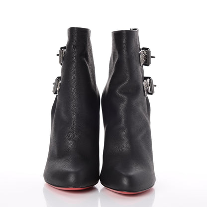 Christian Louboutin Calfskin Cavalitta 100 Ankle Boots 37 Black 2 of 7