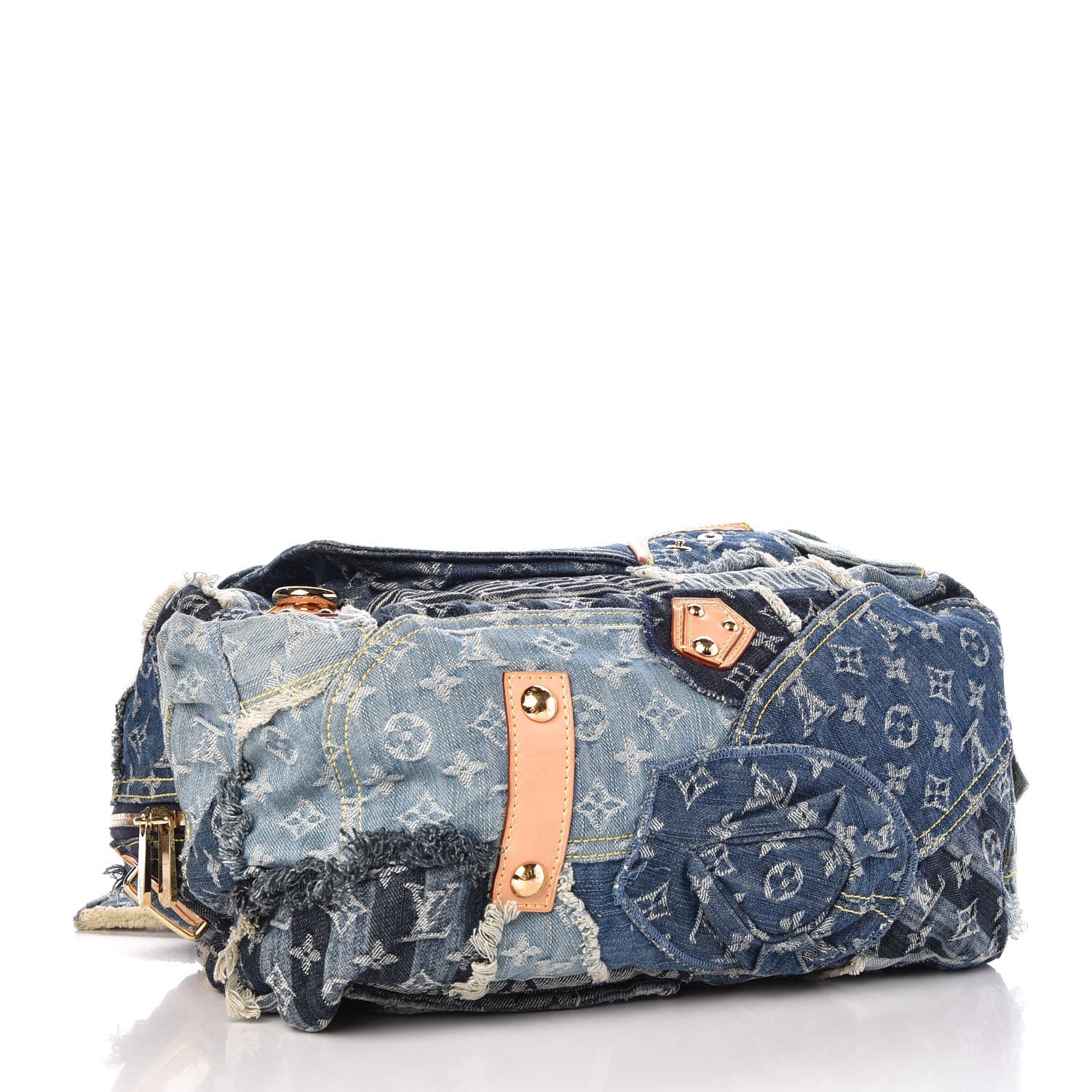 Louis Vuitton Denim Patchwork Bowly Blue 5 of 9