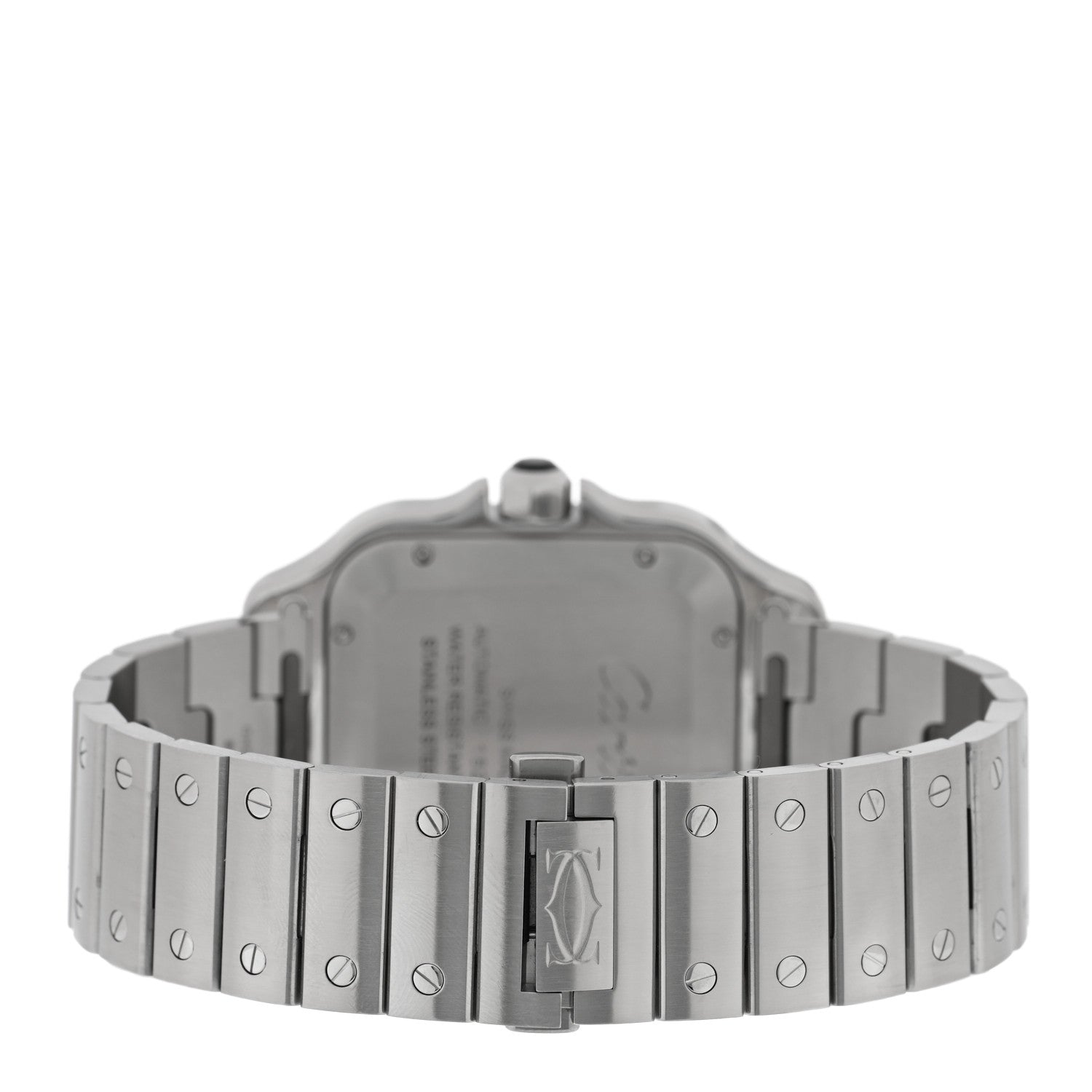 Cartier Stainless Steel 39.8mm Santos De Cartier Automatic Watch Black 3 of 4