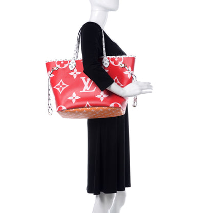 Louis Vuitton Monogram Giant Neverfull MM Rouge 2 of 10
