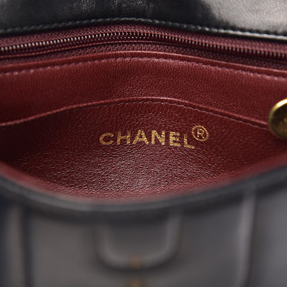 Chanel Lambskin Horizontal Vertical Quilted Small Single Flap Black 6 of 15