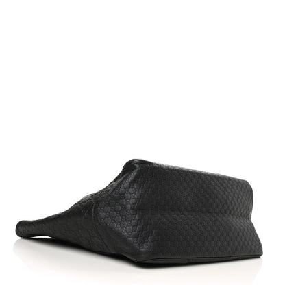 Gucci Guccissima Medium Bree Zippered Tote Black 4 of 8
