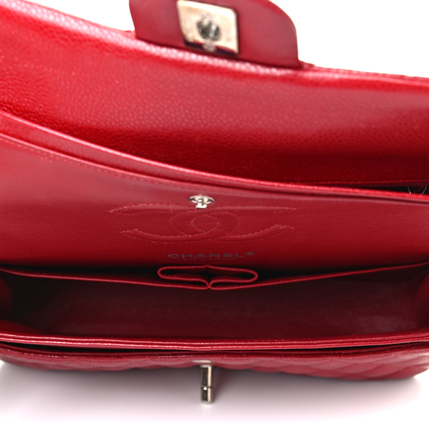 Chanel Caviar Quilted Medium Double Flap Red 4 of 4