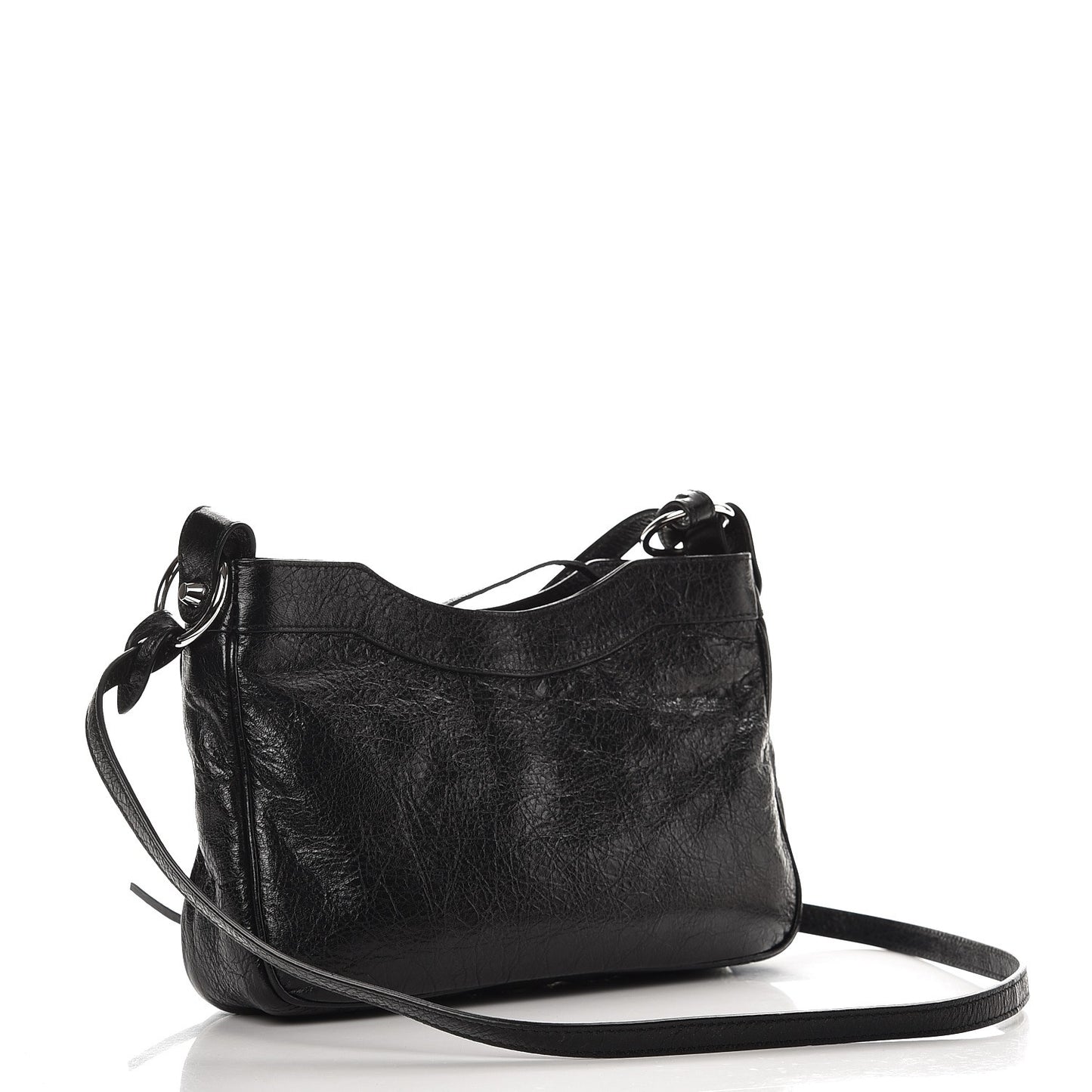 Agneau Classic Silver Hardware Hip Black