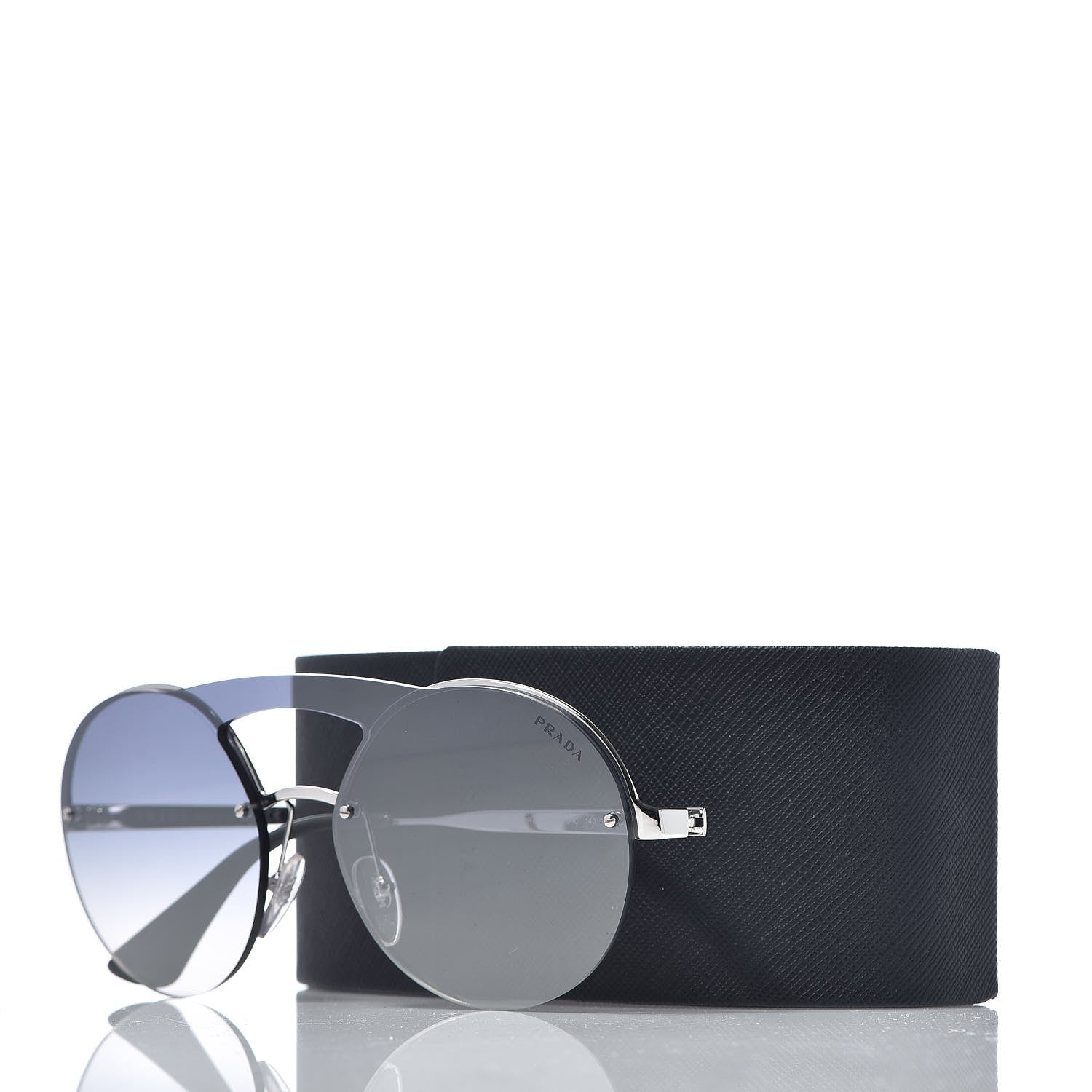 Prada Round Gradient Sunglasses SPR 65T Blue 8 of 8