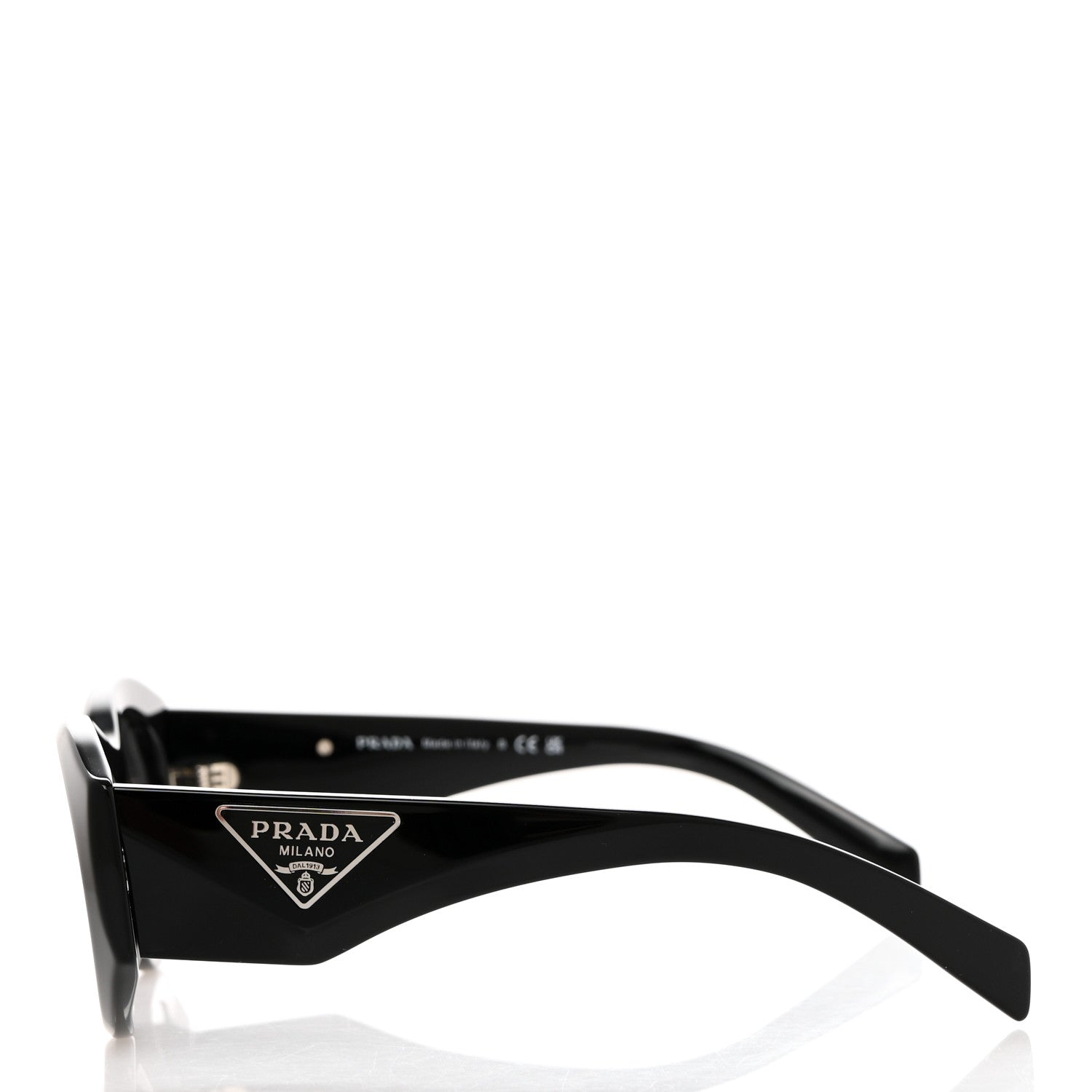 Prada Acetate Oval Symbole Sunglasses SPR 20Z Black 3 of 8