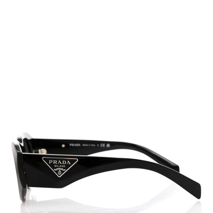 Prada Acetate Oval Symbole Sunglasses SPR 20Z Black 3 of 8