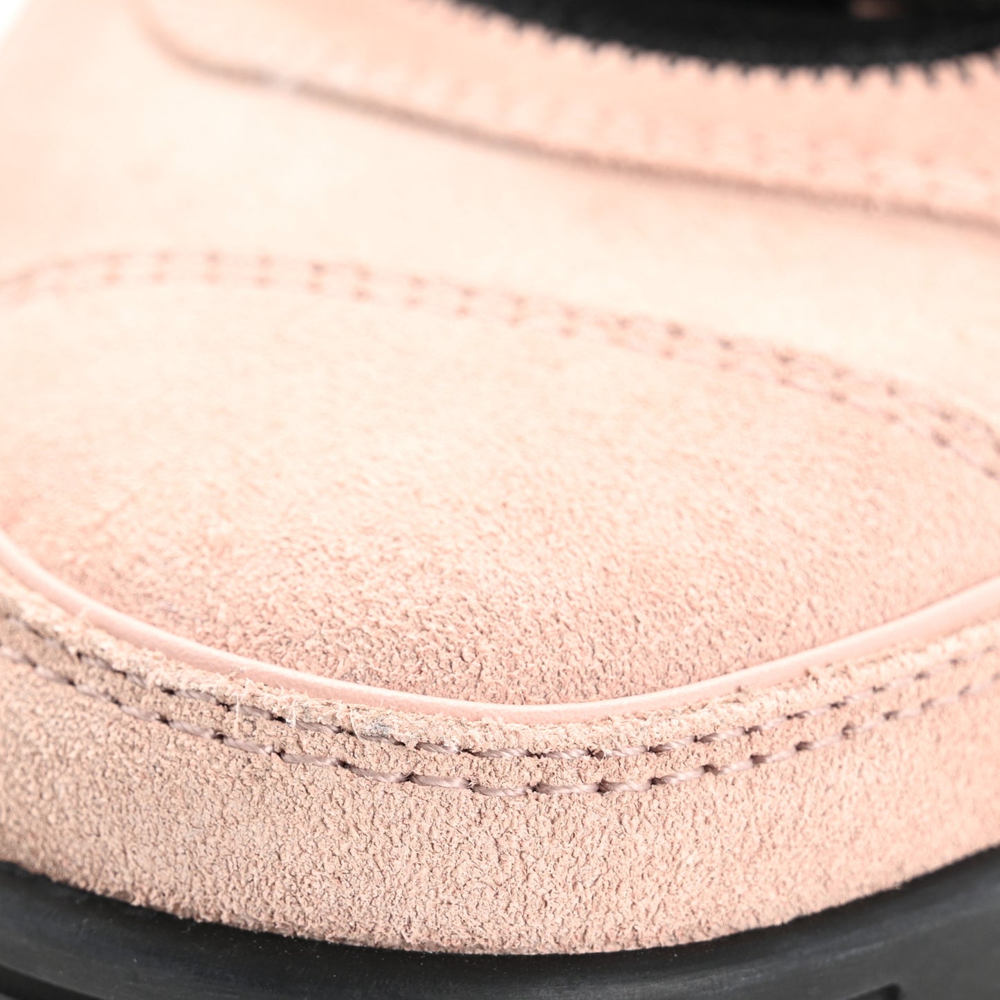 Suede Calfskin Nylon Grosgrain CC Sneakers 38.5 Light Pink