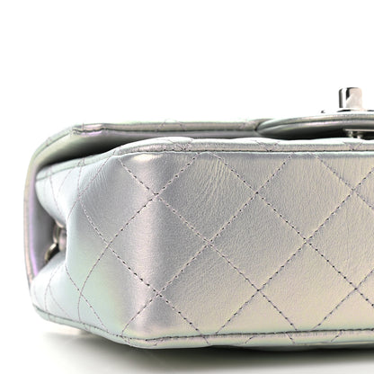 Chanel Iridescent Calfskin Quilted Mini Rectangular Flap Light Purple 8 of 9