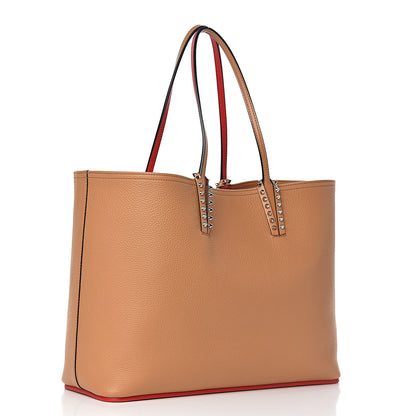 Christian Louboutin Calfskin Spikes East West Cabata Tote Avoine 4 of 11
