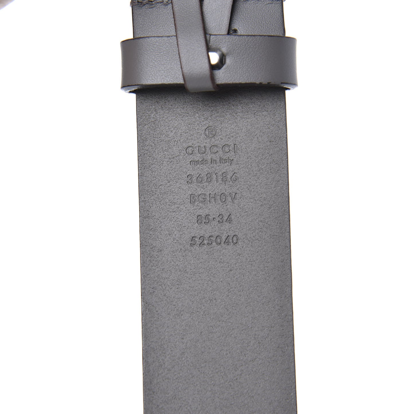 Calfskin Interlocking G Belt 85 34 Grey