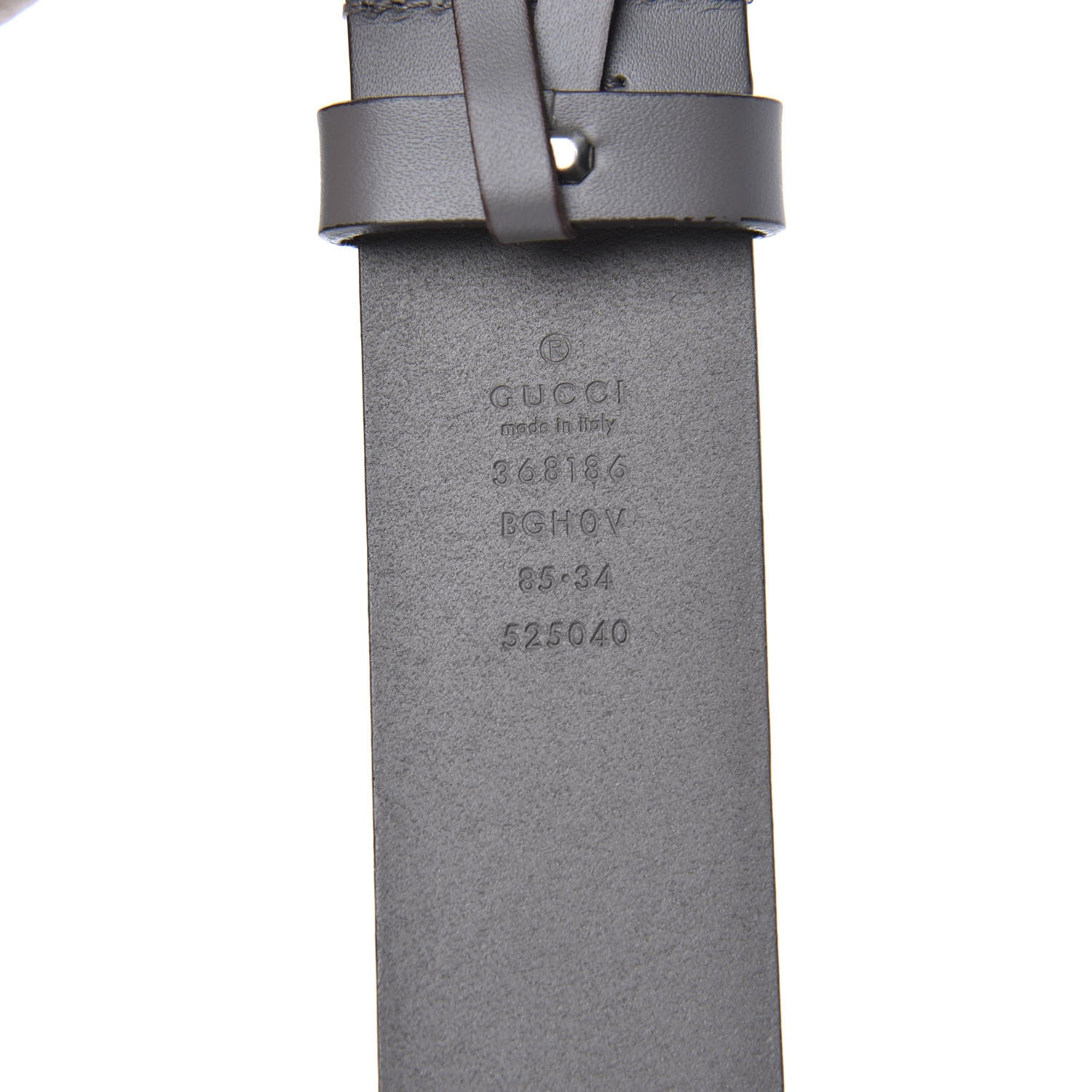 Gucci Calfskin Interlocking G Belt 85 34 Grey 4 of 4