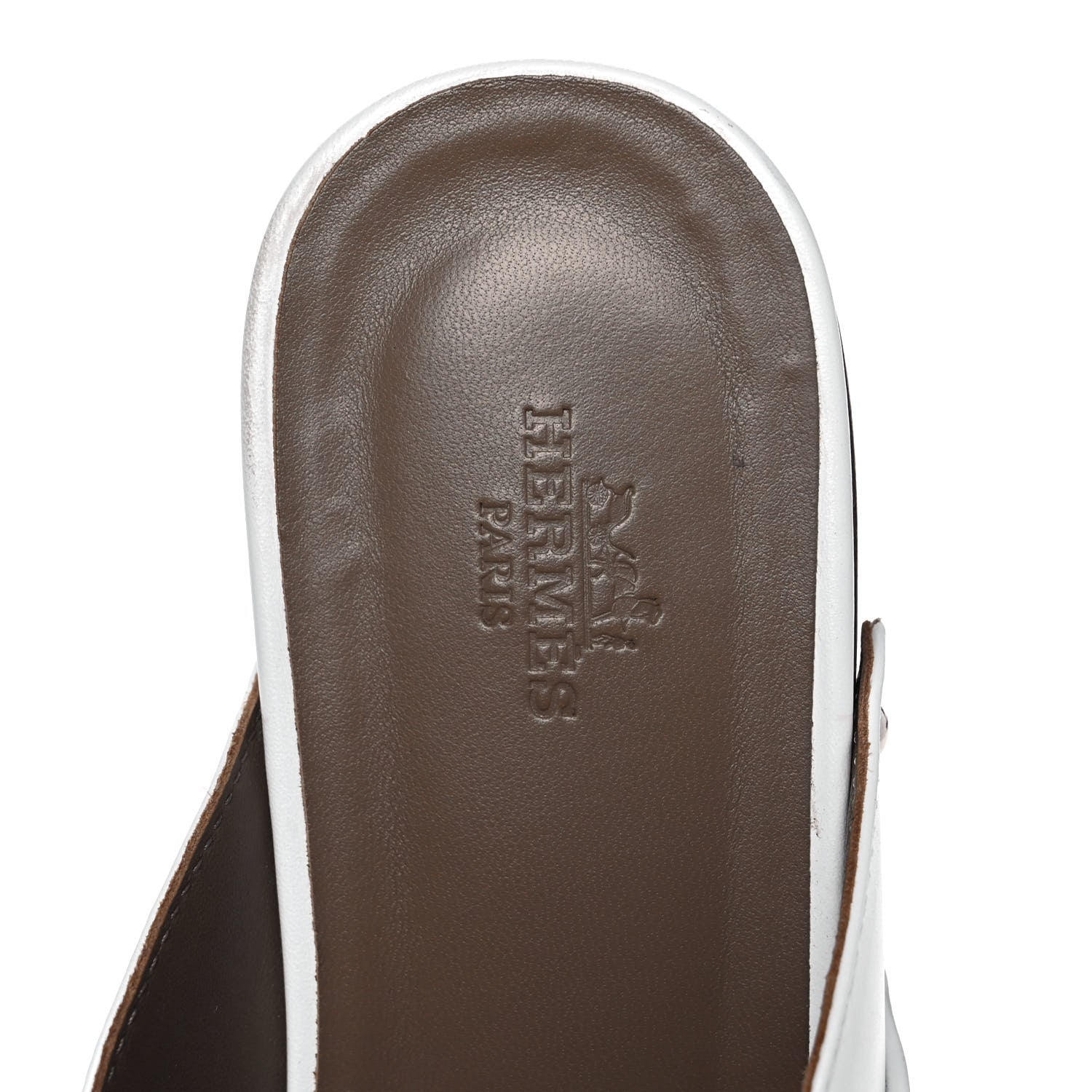 Hermes Calfskin Carlotta Mules 37 White 7 of 8