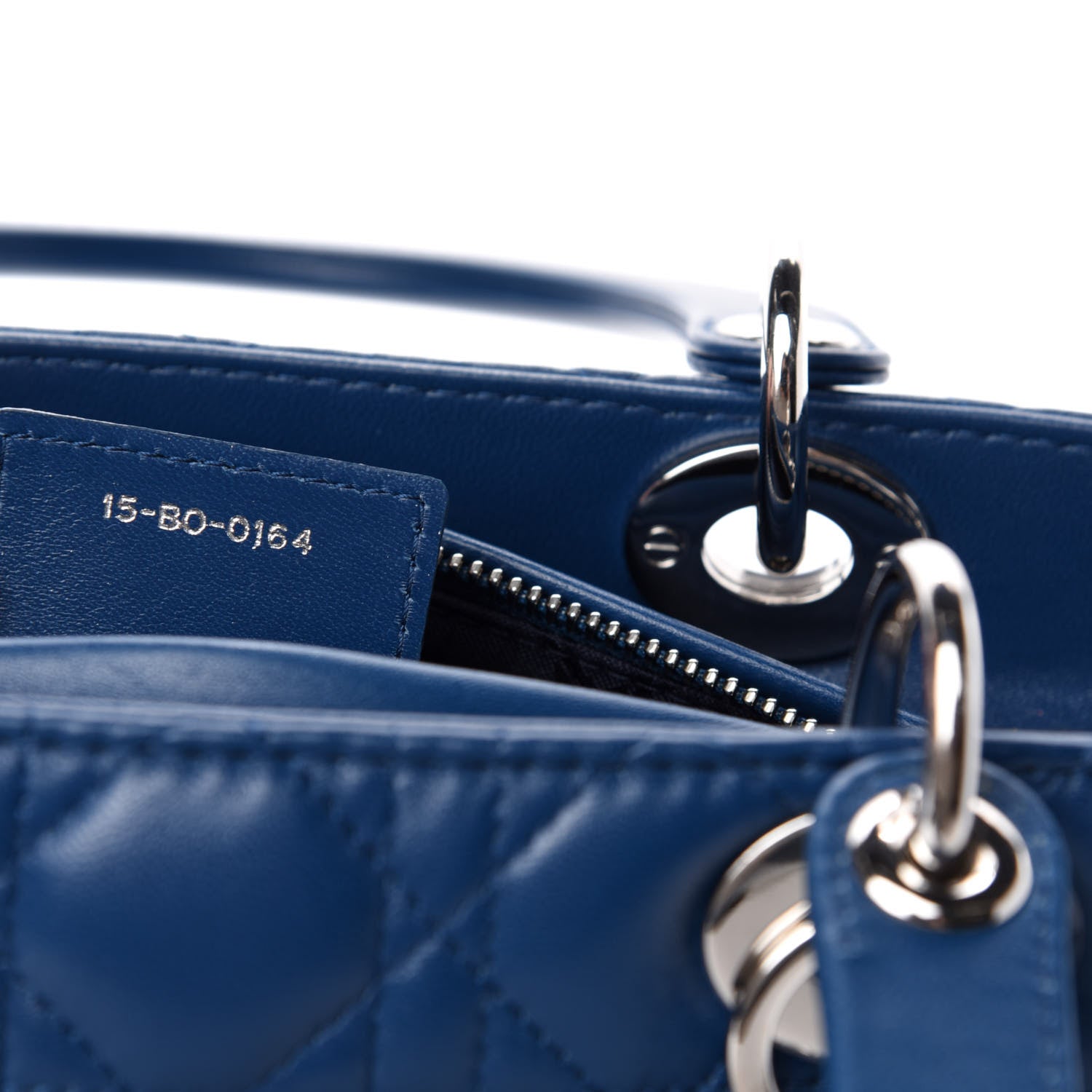 Christian Dior Lambskin Cannage Medium Lady Dior Blue 9 of 10