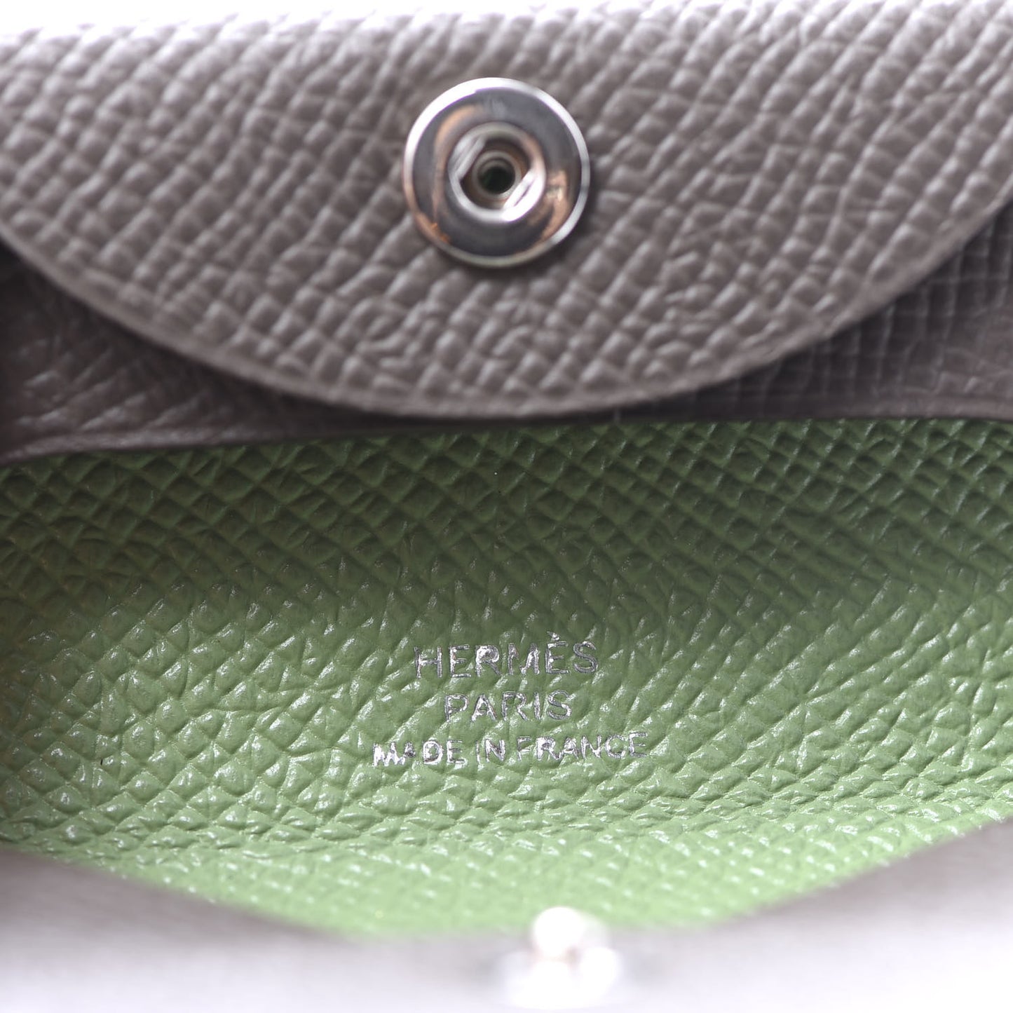 Epsom Bastia Verso Coin Purse Gris Etain Vert Criquet
