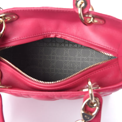 Christian Dior Lambskin Cannage Medium Lady Dior Fuchsia 4 of 7