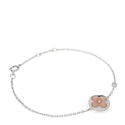 Louis Vuitton 18K White Gold Diamond Pink Opal Color Blossom BB Sun Bracelet 1 of 4