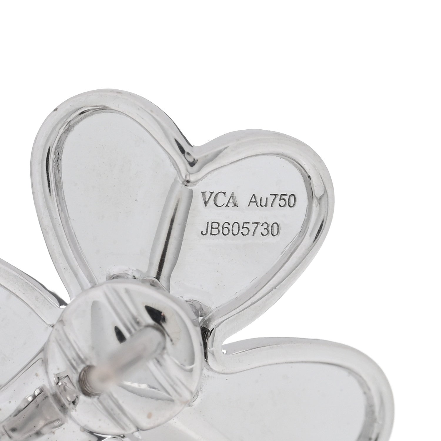 Van Cleef & Arpels 18K White Gold Diamond Small Frivole Earrings 4 of 5