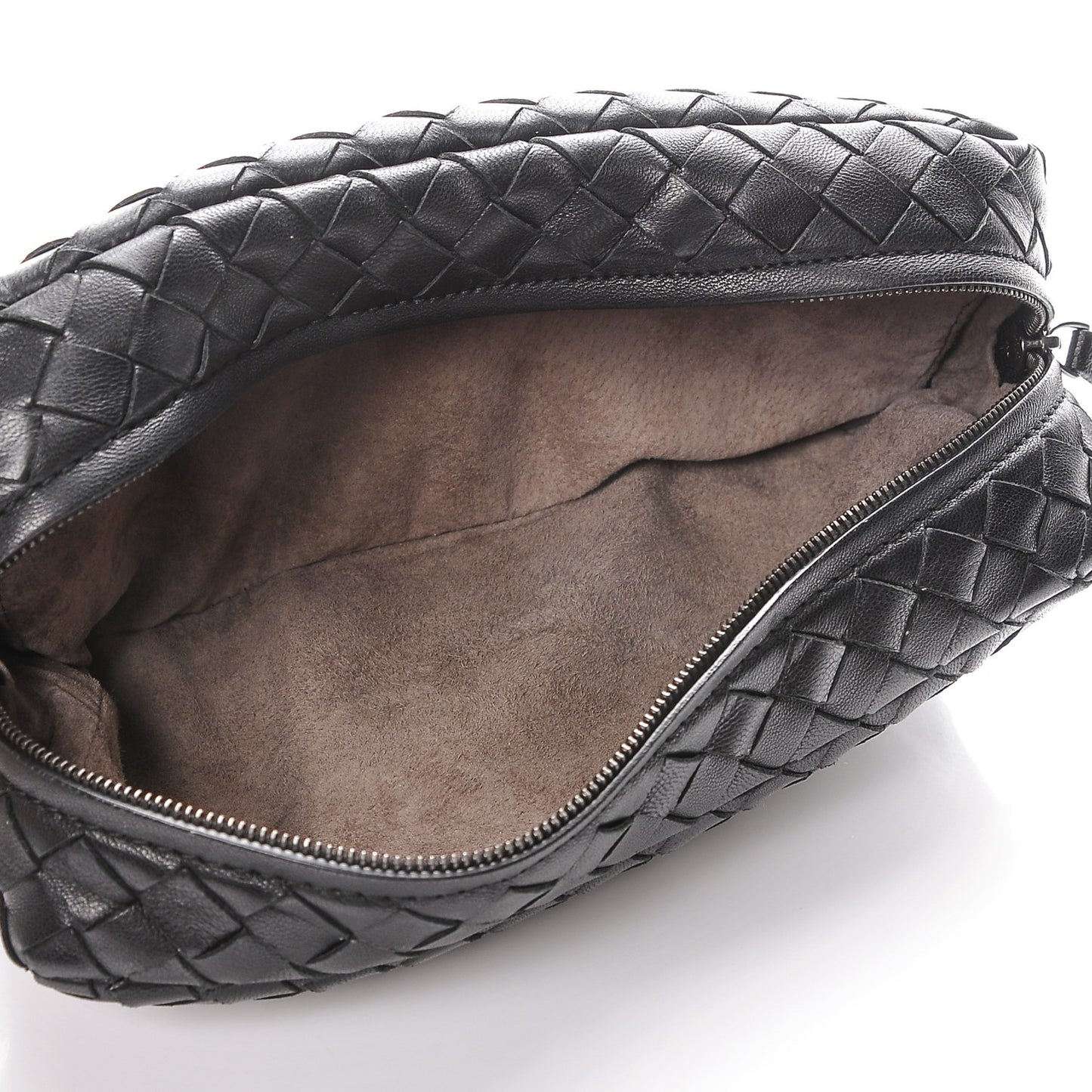 Nappa Intrecciato Mini Chain Messenger Black
