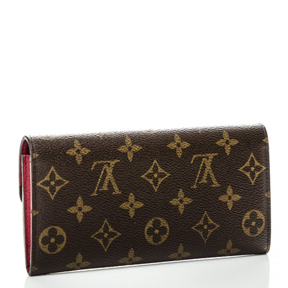Louis Vuitton Monogram Emilie Wallet Red 3 of 8